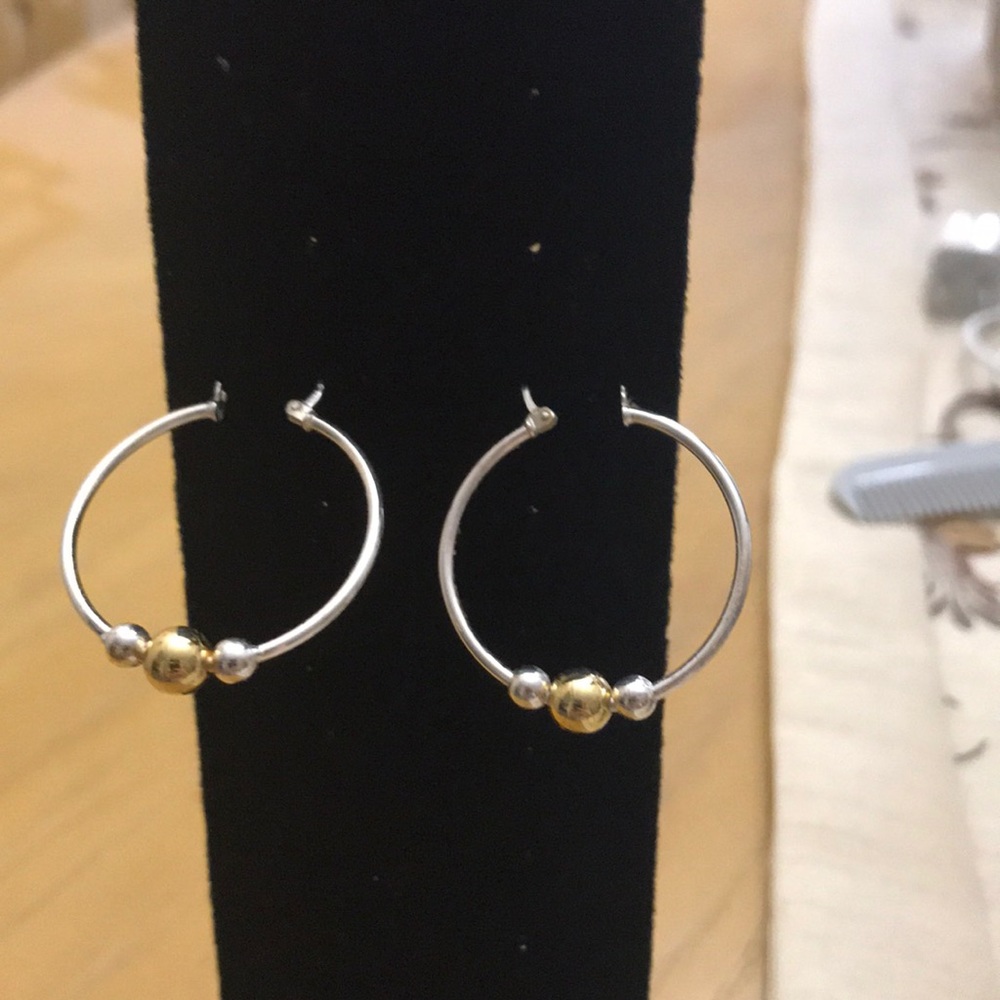 925 sterling silver hoop